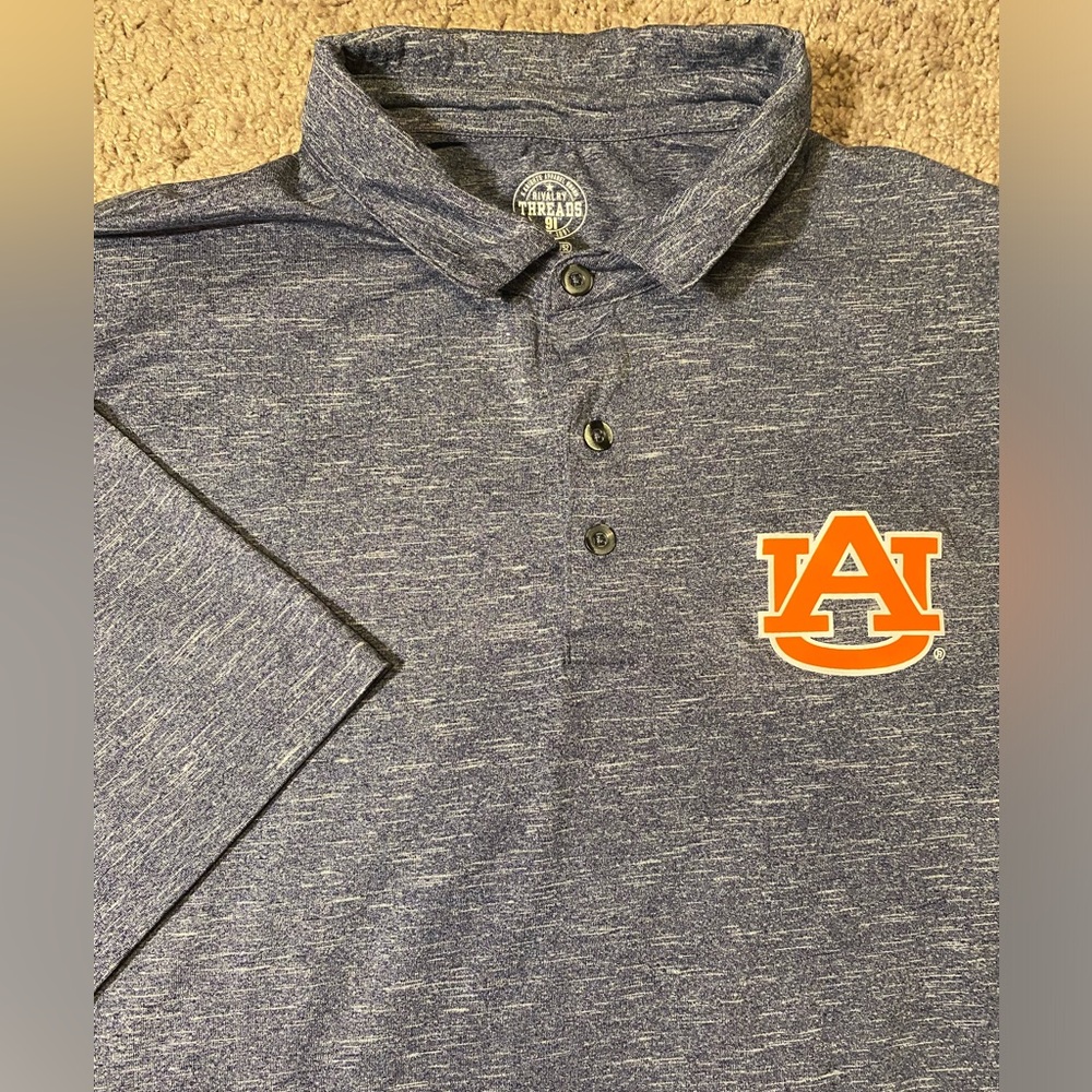 Auburn Tigers Rivalry Threads Football Fan Adult Mens Size 2XL XXL Polo Shirt